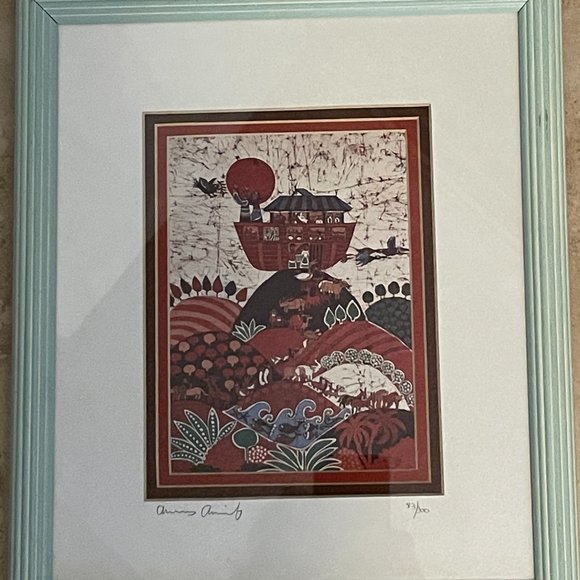 Amos Amit 1984 Noah's Ark Framed Picture - Picture 7 of 11